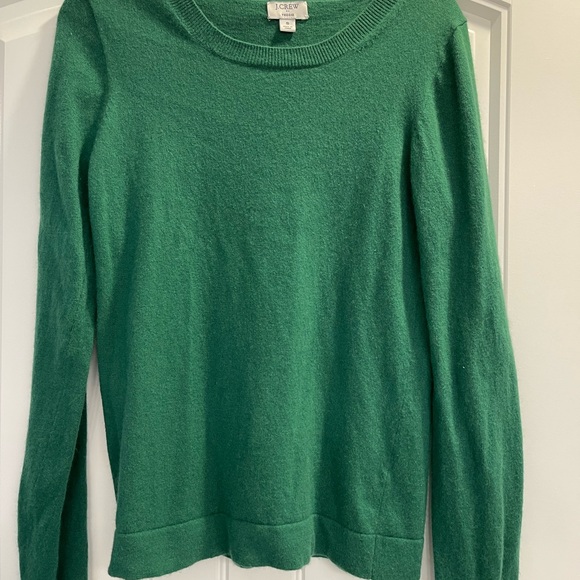 J. Crew Teddie Sweater Kelly green size small wool cotton blend crew neck - Picture 9 of 9